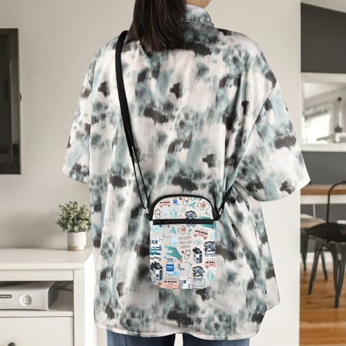 WCGXKO Anesthesia Technician Gift CRNA Anesthesia Tech Week Gift Canvas Crossbody Bag4