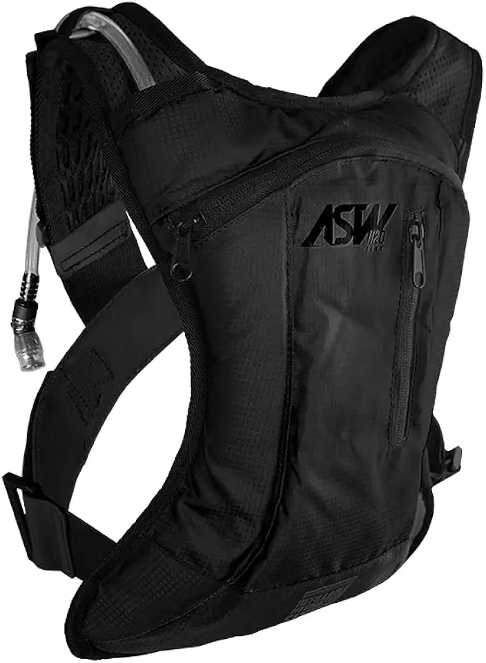 BOLSA MOCHILA DE HIDRATACAO 2L ASW TANK LITE PRETO MOTOCROSS