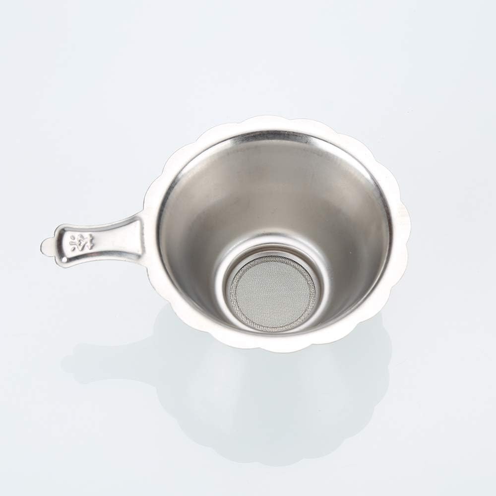 1pcs Hot Sell Double-layer Fine Mesh Tea Strainer Stainless Steel Teapot Filter Sieve Mesh Tea Infuser Teaware