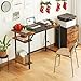 HOOBRO Computer Desk, Home Office Desk with Power Outlet, Writing Desk with 2 Shelves, Modern Small Desk for Home Office, Study, Easy to Assemble, Rustic Brown and Black BF43UDN01