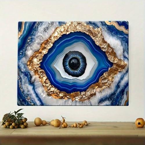Peinture abstraite moderne œil décoration murale chambre