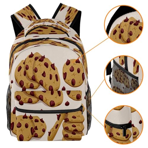 Sac de voyage décontracté au motif biscuits chocolat 40cm - 3