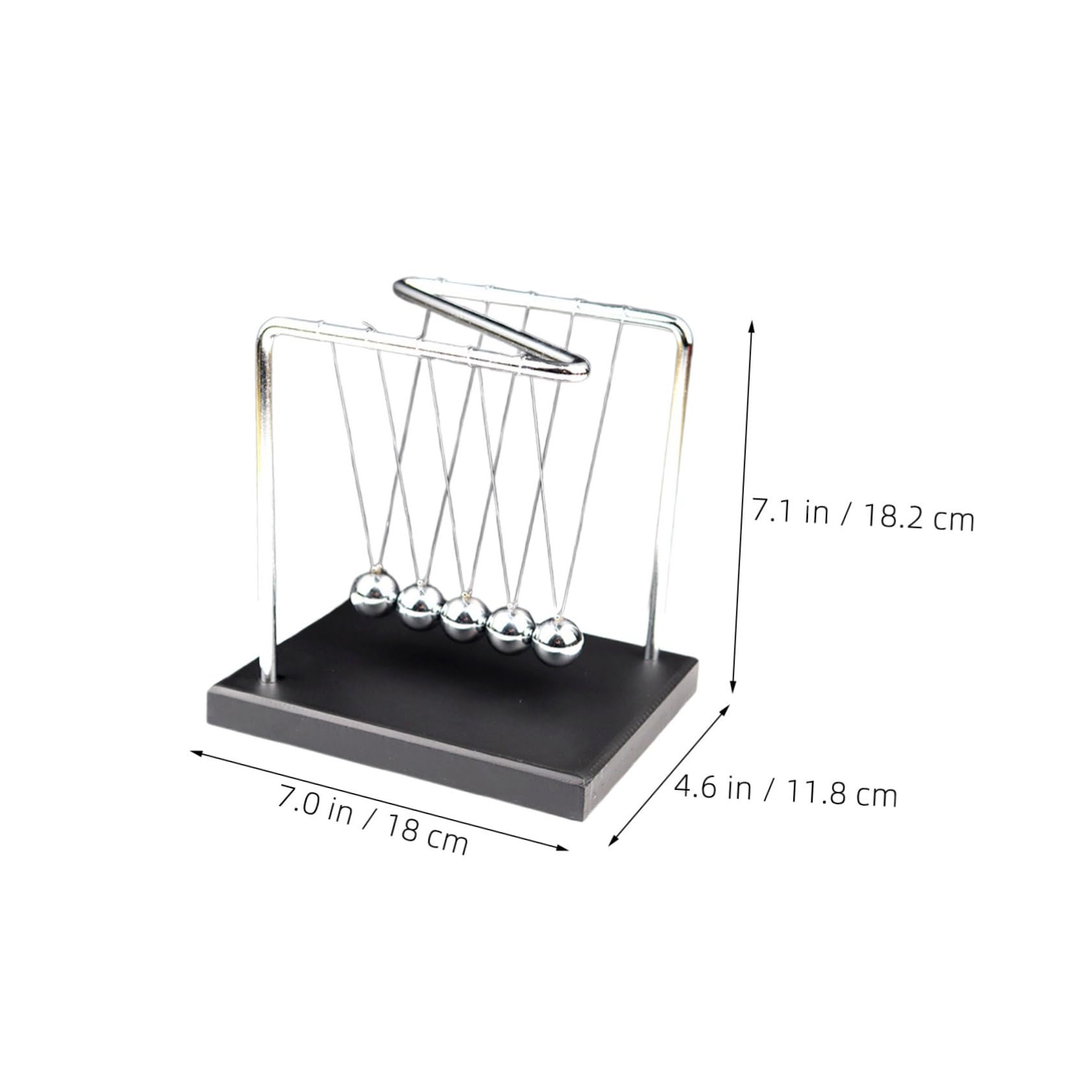 Mikinona Pendule Newton Z Bois Massif Jeu de Billes Oscillantes pour Expérience Physique Décoration Scientifique de Bureau Outil Éducatif de Mouvement Cinétique et Détente
