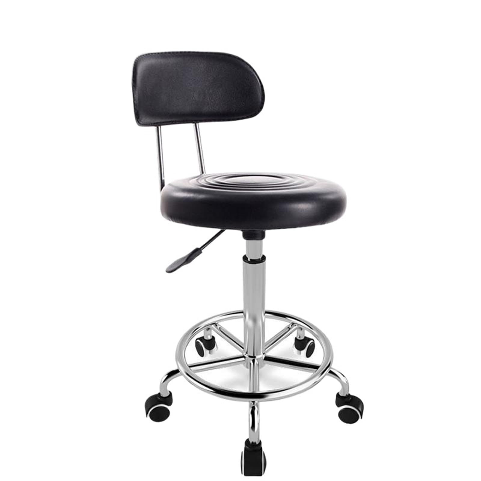 Sgabello con rotelle Sgabello girevole da bar, cassiere, piccolo sgabello rotondo, sedia trucco, laboratorio, elevatrice, e scorrevole(Color 10)