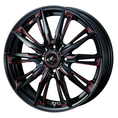 Weds LEONIS GX 17インチ 4H PCD100 6.5J +42 BK/SC(RED) 【0039348】