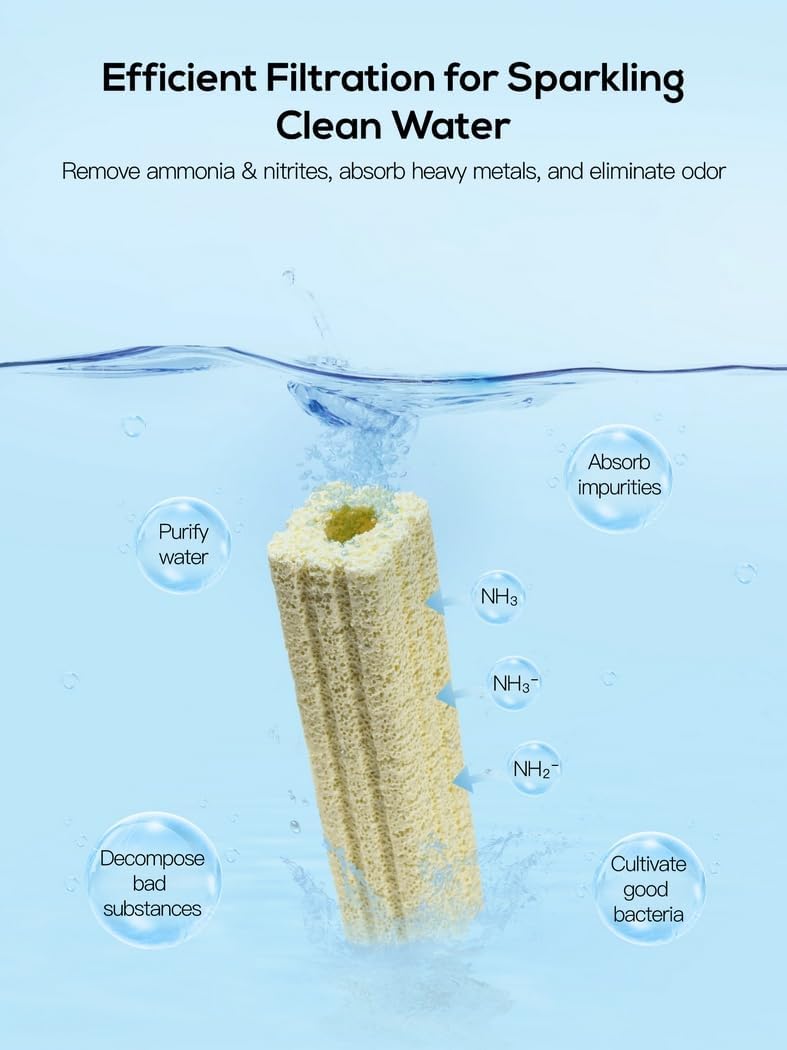 for Koi Pond, Sump Tank, Top Filters, Canister Filter, Twenty Pieces Large 6.3 Inches Aquarium Bio Media Blocks, Ceramic Fish Tank Bio Filter Media with Dense Tiny Holes