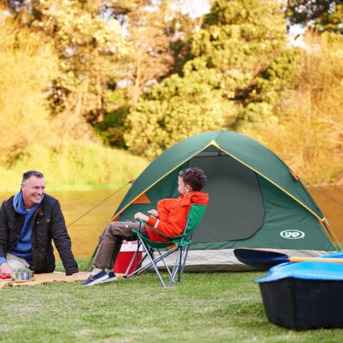 Image of unp 6 Person 4 Season Dome Tent, Easy to Set Up for Camping & Hiking, Lightweight & Portable, Green
