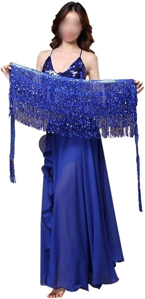 Jupe de danse du ventre et costume hanche avec ceinture glands pour femme