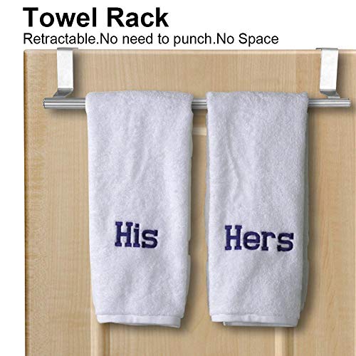 Towel Rack Stainless Steel Retractable Bath Double and Single Bar Towel Shelf Holder for Bedroom Bathroom Kitchen Living room(1#) - Image 4