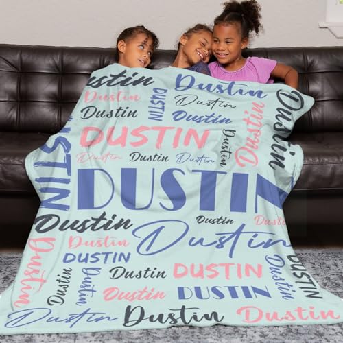 Personalized Blankets for Kids with Names Customized Blankets with Name for Adult Custom Blanket Gift for Birthday Christmas Valentines Day Gift