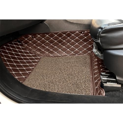 Image of Premium 7D Car Floor Mat for Tata Harrier EV | Coffee Beige