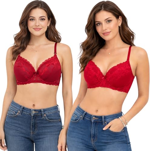 Image of ToBeInStyle Women's Pack of 6 Classic Style Underwire Supportive Padded Bras