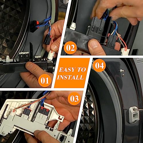 Compare DC6400519D DC6400519B Front Load Washer Door Lock Switch Assembly OEM Part for Samsung