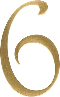 Cabilock 1pc Copper Number Plate Gold Office Decor Metal Decor Vans Stickers Self- Adhesive Door Numbers Room Numbers Street Mailbox Sign Address Number Wall Decorative Number Hotel Digital