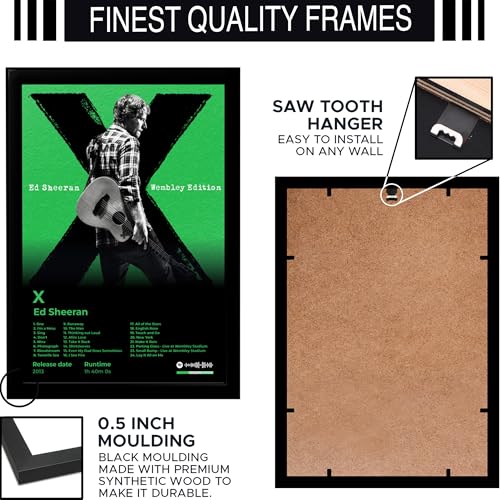 Image of BLINKART ED SHEERAN- X Wall Photo Frames | Wall Art for Bedroom, Living Room, Studio or Office | Album Cover Print with Spotify Song Link QR Code | Gift for Fans - 8x12 In
