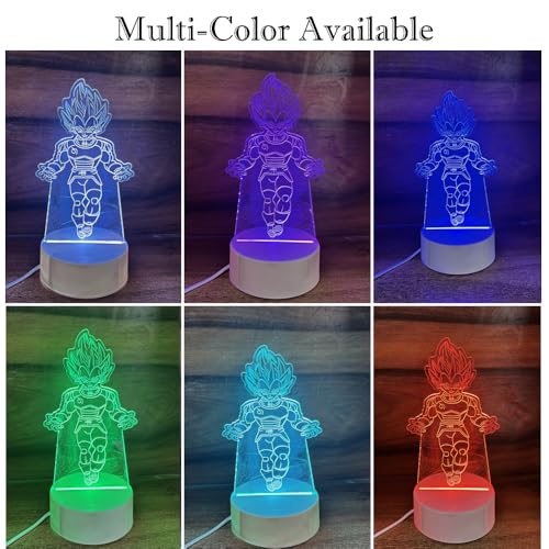 Image of Sifty Colection Anime 3D LED Illusion Night Lamp for Fans & Collectors - USB Powered Acrylic Desk Light for Bedroom, Gaming Setup & Gifts - Cool Anime Room Decor for Boys, Girls, Teens & Otakus