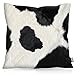 VOID Dibujo Piel de la Vaca Cojín con Dibujo Funda de cojín Funda para Outdoor Indoor, Kissen Größe:40 x 40 cm