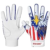 Hushe' Batting Gloves (White Eagle, Youth Medium)