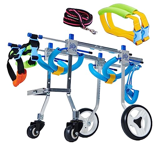 Fauteuil roulant pour chien à 4 roues contre la paralysie et pour l'aide à la marche