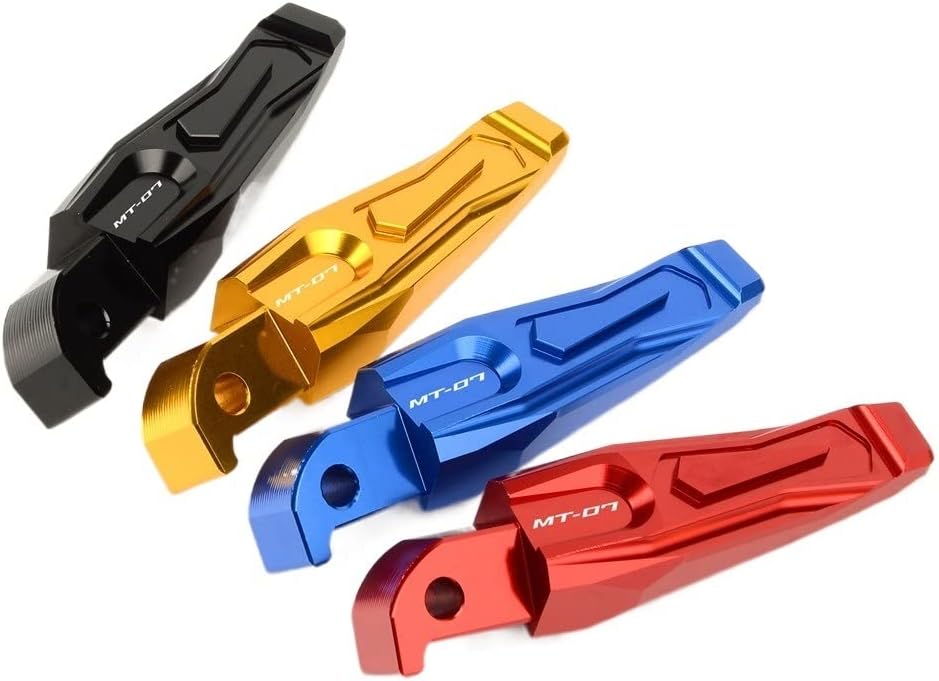 Miniatura 6 de QQLADY M - Estriberas CNC para motocicleta para Yamaha MT07 MT 07 MT-07 MT-07 2014-2019 2020 2021 Y (color  S rojo)