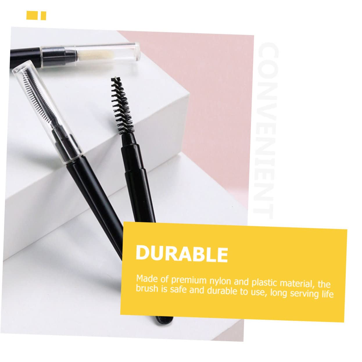 60 Stück Wimpernkamm Mit Deckel Mini Haarbürste Haarbürste Wimpernpinsel Make Up Werkzeug Wimpernkämme Mikro Augenbrauenpinsel Make Up Übungswerkzeuge Augenbrauenkämme Mikinona