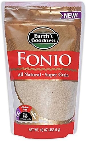 All Natural Fonio Ancient African Super Food Vegan Gluten Free Non GMO Grain Pouch - 16 oz .SINGLE POUCH