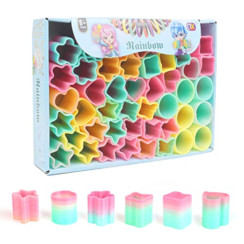 48 Pièces Ressorts en Spirale Arc-en-Ciel Enfant, Pinata Anniversaire Garcon Jeux Arc En Ciel Jouet,Bobine Ressort Jouet de Printemps Magiques éducatifs Party Favours Sac Remplissage Pinata (divers)