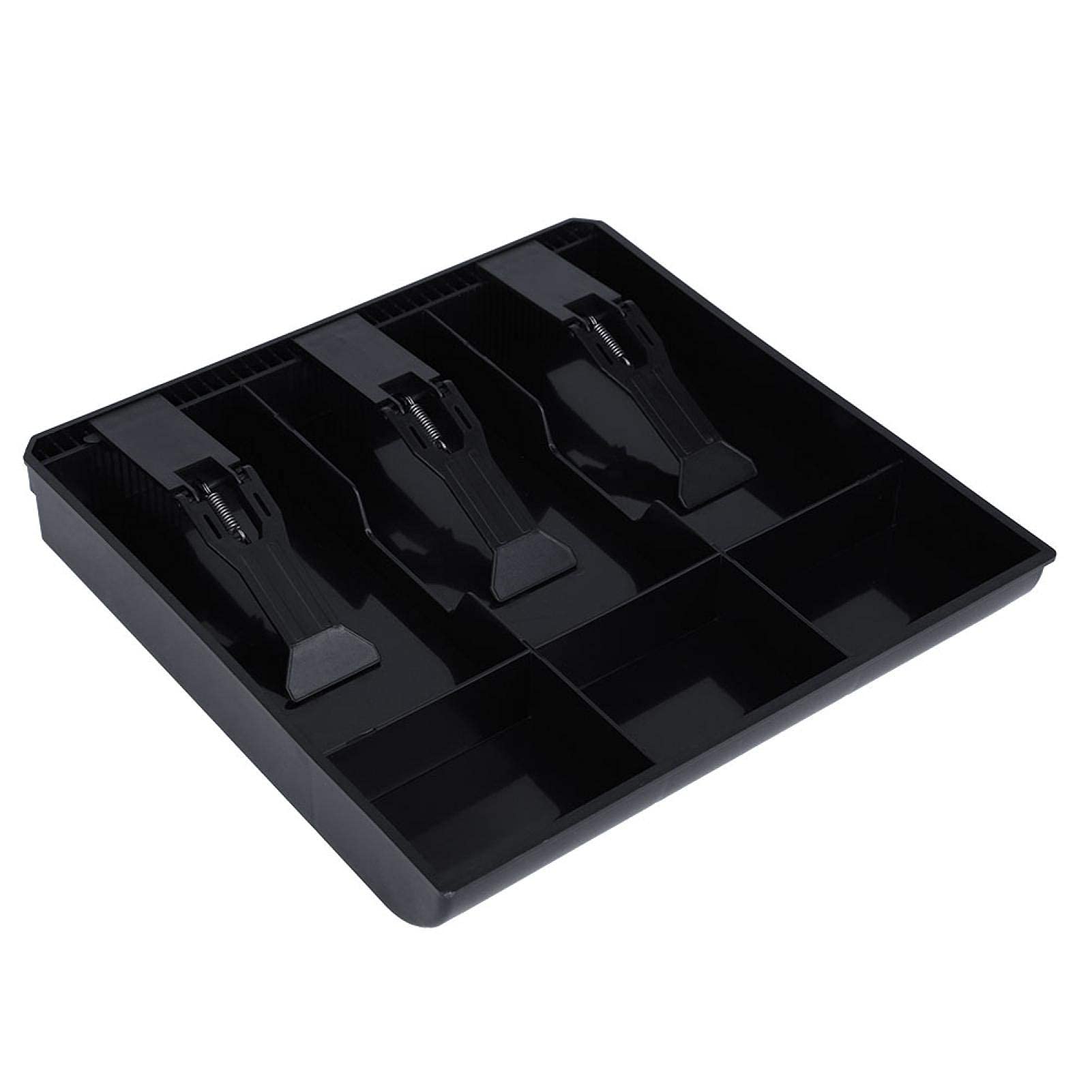 Cassetto Cassa Registratore, Vassoio dell'inserto per Contanti 3 Banconote 3 Monete Scatola Porta Soldi con Molla Robusta e Design a Forma di (Nero)