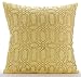 Dekoracyjny Żółty 60 x 60 cm Poszewki na poduszki, Pościel bawełniana Krata, krata, 3D, cekiny zdobione, tekstura Rzuć poszewki na poduszki, Marokański Nowoczesny - Yellow Palace