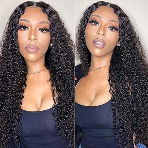 Beauty Forever Lace Front Wigs Human Hair,Curly 13x4 Lace Frontal Wig Brazilian Human Hair Wigs for Black Women Pre Plucked with Baby Hair 150% Denisty Natural Color 18 Inch