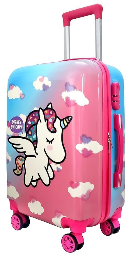 swarn products Polycarbonate Unicorn Printed Travel Bag 20 Inch Hard 360 Degree Rotating Wheels Trolley (Multicolor)-picture-50