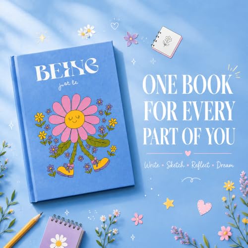 Image of Being Journal Diary Hardcover Notebook | Ruled & Blank Pages for Writing, Doodling & Sketching | 200 Pages, 80 GSM Smooth Paper, Thread Stitched with Ribbon Bookmark | Minimal Variant