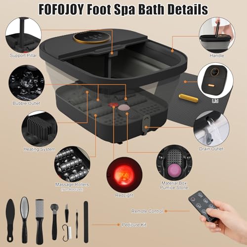 Spa de pies plegable con calor y masaje miniatura 3