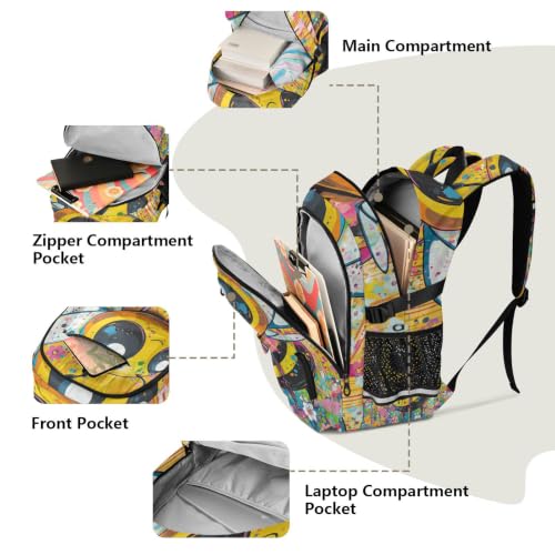 Mochila de viaje de 17.5 pulgadas para portátiles y equipaje de hombres de trabajo de abeja 5