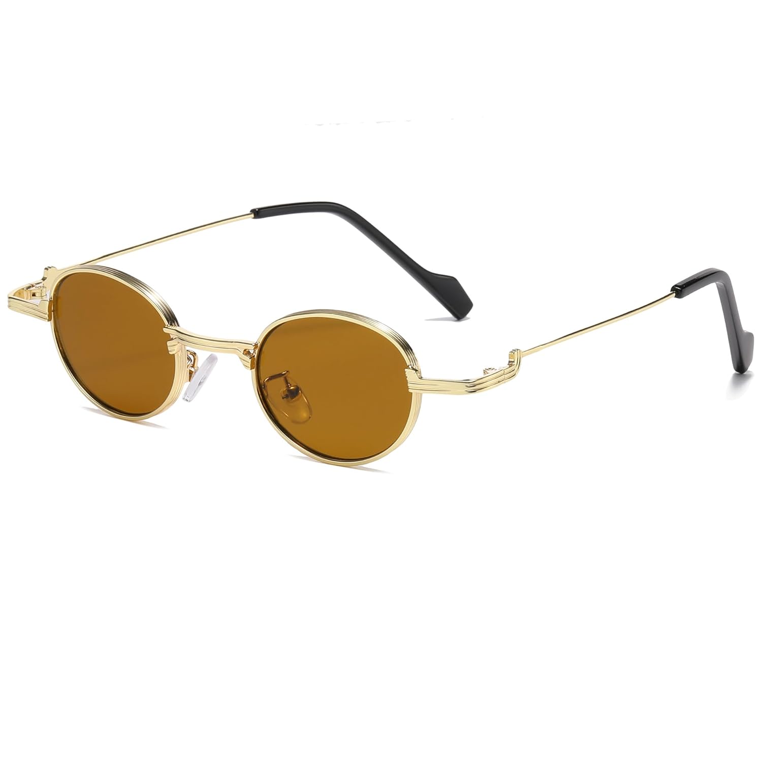 Long Keeper Retro Oval Sunglasses Women Men Small Round Sunglasses Vintage Metal Punk Sun Glasses Sunnies UV400 Protection