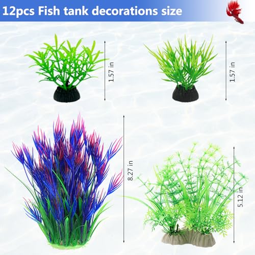Image of 12Pcs Cave Hideouts for Betta Fish,Tanks, Caves & Rock Decor for Fish Decorations
