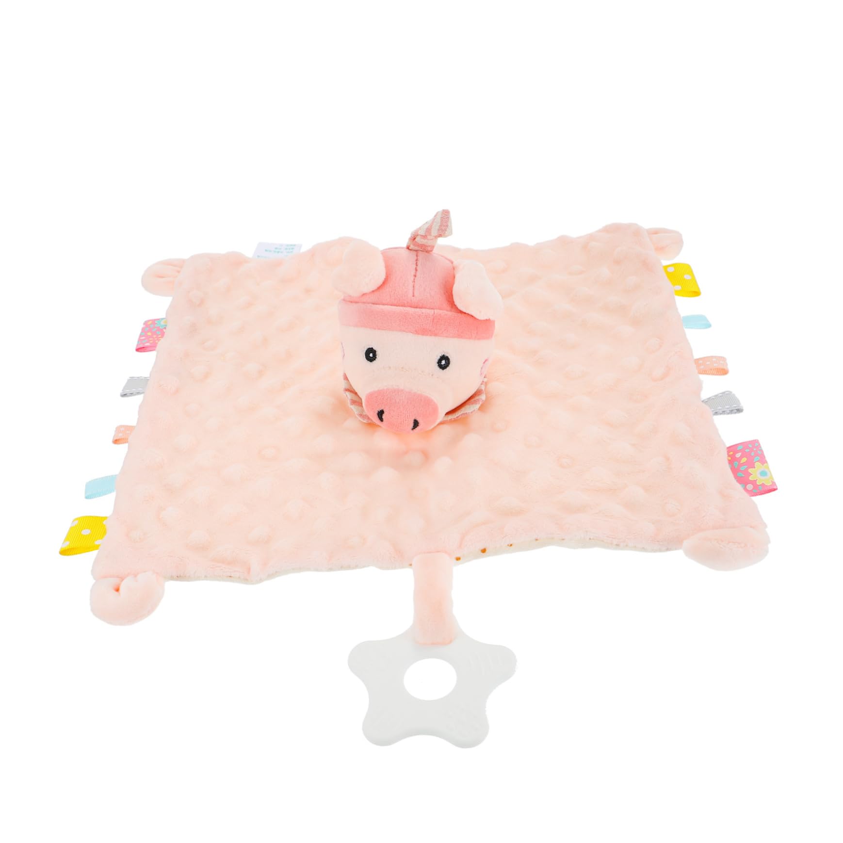 Toddmomy 1pc Cattle-Shaped Pacifying Towel Soft Appeasing Toy Boy Girl Saliva Towel for Newborns for Chewing and Soothing Design for Visual Development