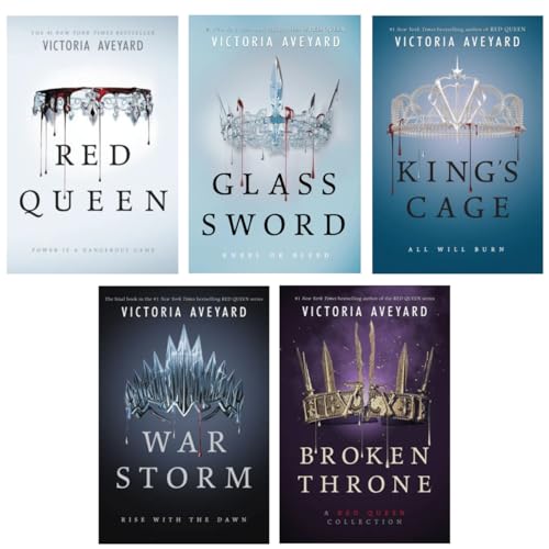 Red Queen Series 5-Book Set (Book 1 to 5) - Red Queen, Glass Sword, King's Cage, War Storm, Broken Throne