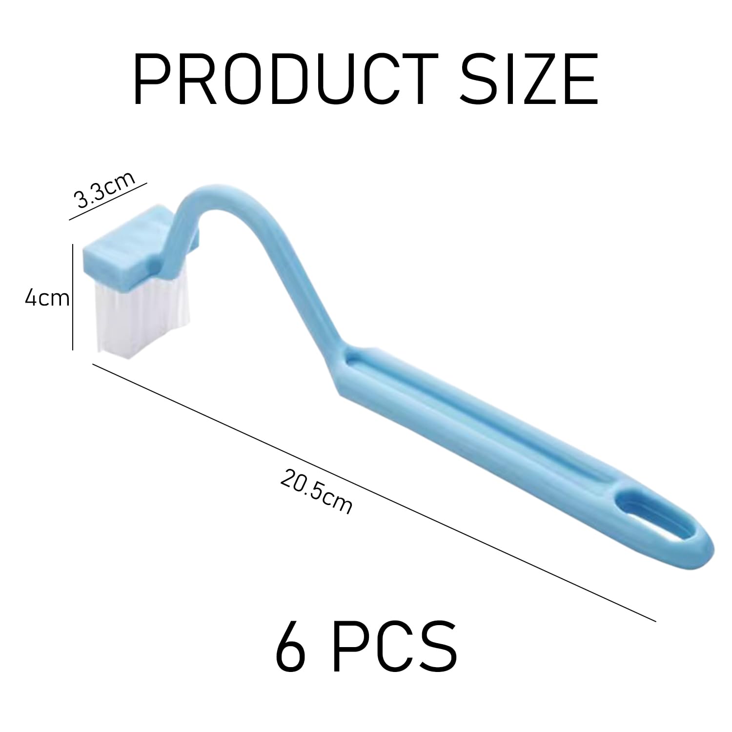 USHXVG 6 Pieces S Shape Toilet Cleaning Brush With Rim Cleaner, Curved, Under Rim, Small Cleaning Brush, Blue, Green, Pink, 20*4cm - Image 2