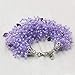 Handmade Violet amethyst bracelet Purple bridesmaid gift her jewelry Elastic gemstone jewelry with Lavender natural stone Wedding jewelry women