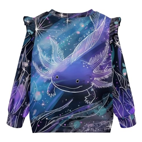 Girls Sweatshirt 1-8T Casual Kids Ruffle Long Sleeve Pullover Loose Crewneck Sweatshirts Blouse Fall Clothes2