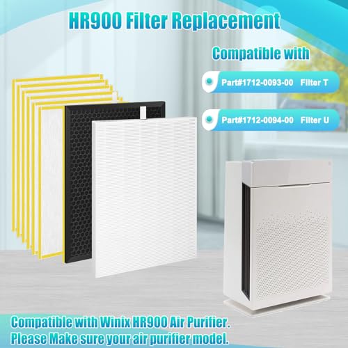 Image of HR900 Replacement Filter-Compatible with Winix HR900 Ultimate Pet Air Purifier,Part#1712-0093-00 Replacement Filter T and 1712-0094-00 Replacement U