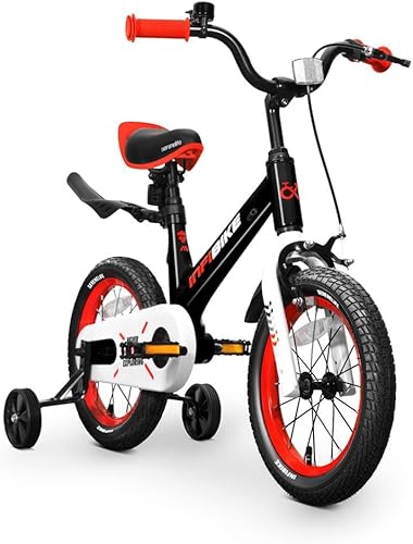 SereneLife Bicicleta para niños con ruedas de entrenamiento Bicicleta para niños pequeños con altura de asiento ajustable, marco de acero de
