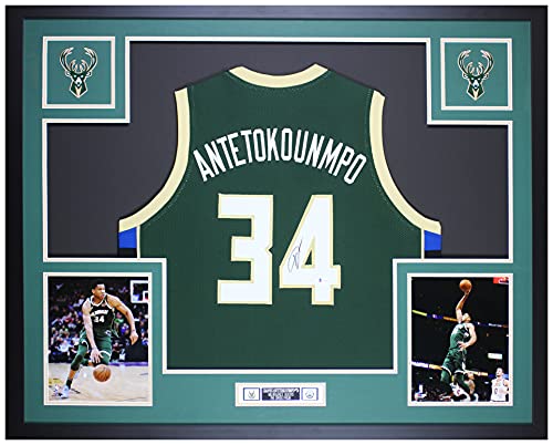 Giannis Autographed Green Milwaukee Jersey