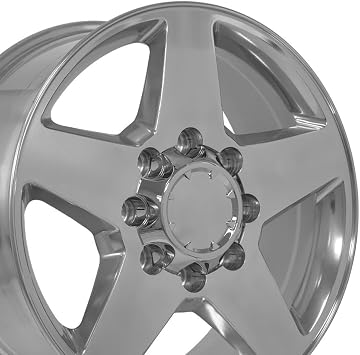OE Wheels CV91B 20 Inch Rim Fits Silverado 2500/3500 Style 8x180 20x8.5 Polished - Hollander 5503 1