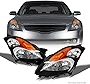 AKKON - For Nissan Altima Sedan L32A Black Bezel Halogen Type Headlights Driver/Passenger Head Lamps Pair