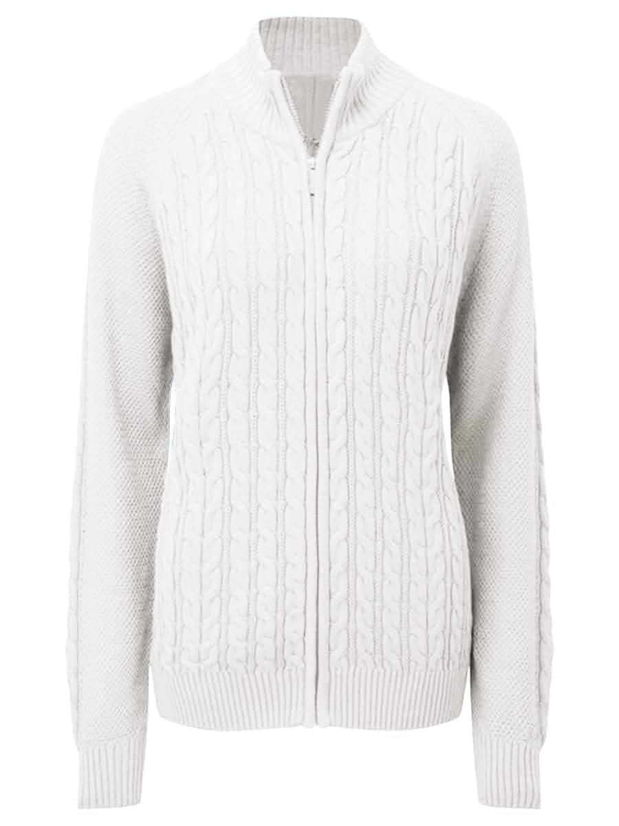 Saodimallsu Womens Zip Up Cable Knit Cardigan Sweater Full Zipper,Long Sleeve Coats,Fall Outwear,Winter Jacket,2026,Open Front,Warm Chunky Knit
