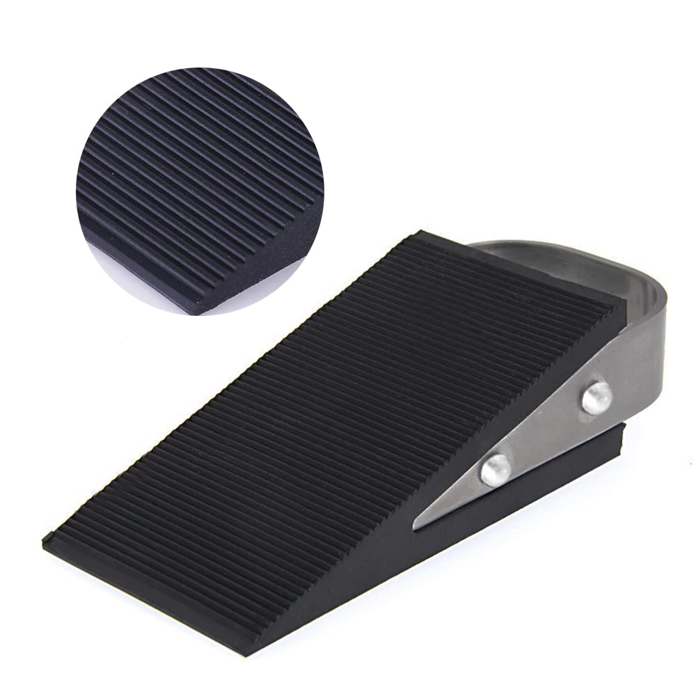 Cale Porte en Bloqueur de Porte Antidérapant en Acier Inoxydable Butée de Porte Anti-Rayures pour la Maison et le Bureau 2 Pack