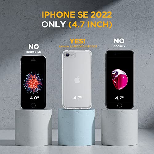 Miracase Glass Series Designed For Iphone Se 2022 Case 4.7 Inch, 2022 Upgrade Full-Body Clear Bumper Case With Built-In 9H Tempered Glass Screen Protector,Clear #TOP6