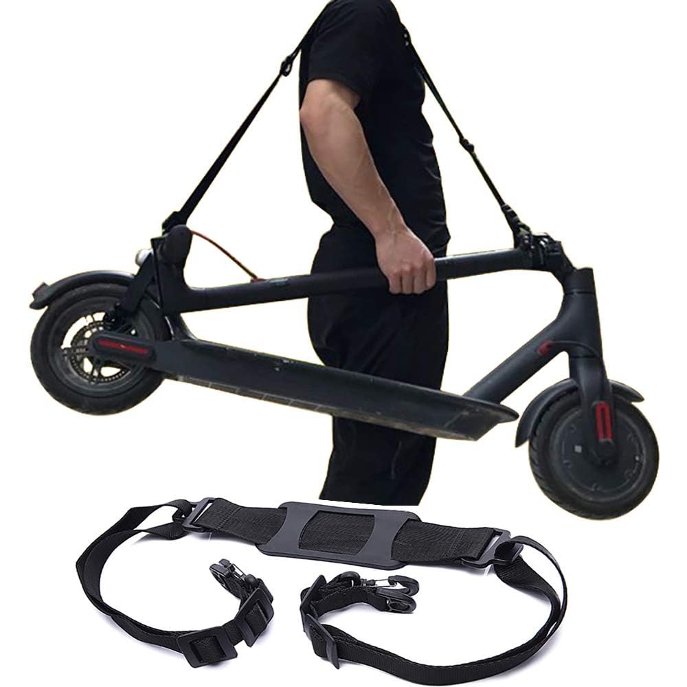 SKEIDO Adjustable Carrying Belt Labor Hand Carrying Handle Shoulder Strap Bandage compatible with Xiaomi Mijia M365 / M365 Pro Electric Scooter(Black)